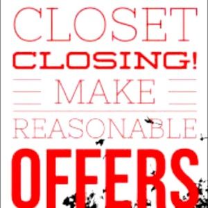 I’m closing my closet.